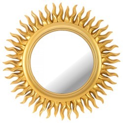Зеркало настенное "swiss home" диаметр=47 см цвет: золото Lefard (220-413)