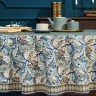 Скатерть круглая "листья морриса" gold stripe d150 см , 100% хлопок , твил, пропитка Lefard (850-752-26)