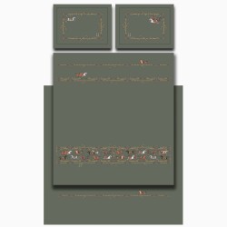 Кпб, евро, "passage" зеленый, сатин, хлопок 100%, подод.200х220-1шт, пр.240х240-1шт, нав.50х70-2шт Lefard (989-001-01)