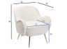 Кресло букле кремовое 72*75*76см мет.ножки (TT-00006367)