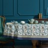 Скатерть "листья мориса" gold stripe овальная 160х220 см , 100% хлопок , твил, пропитка Lefard (850-752-41)