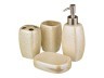 Набор для ванной комнаты 4 пр.:дозатор для мыла, мыльница, стакан для зубных щеток, стакан Lefard (755-181)
