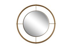 Зеркало круглое в металл. раме золотого цвета d80см (TT-00010377)