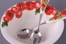 Салатник "помидоры" с раскладочной ложкой и вилкой диаметр=27 см.высота=9 см. Annaluma (628-042)