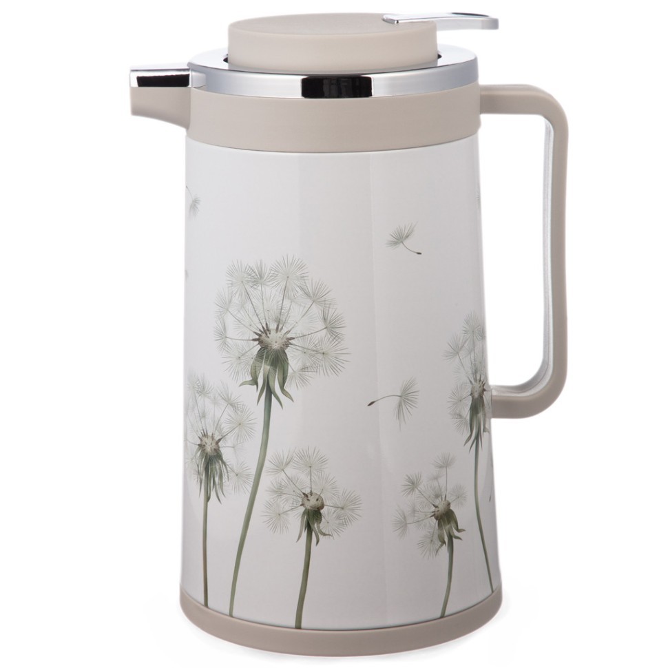 Термос со стеклянной колбой, 950 мл, крышка с клапаном, серия "dandelion" Agness (734-206)