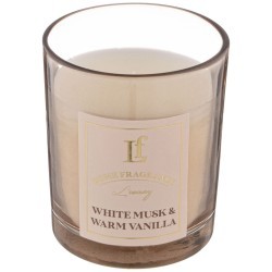 Свеча ароматизированная в стакане "white musk & warm vanilla" 6*7,5 см Lefard (625-115)