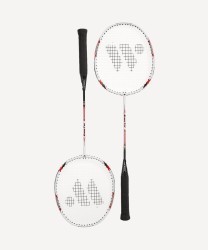 Набор для бадминтона WISH Steeltec 9, 2 ракетки, белый/красный (1585197) Набор для бадминтона WISH Steeltec 9, 2 ракетки, белый/красный (1585197)