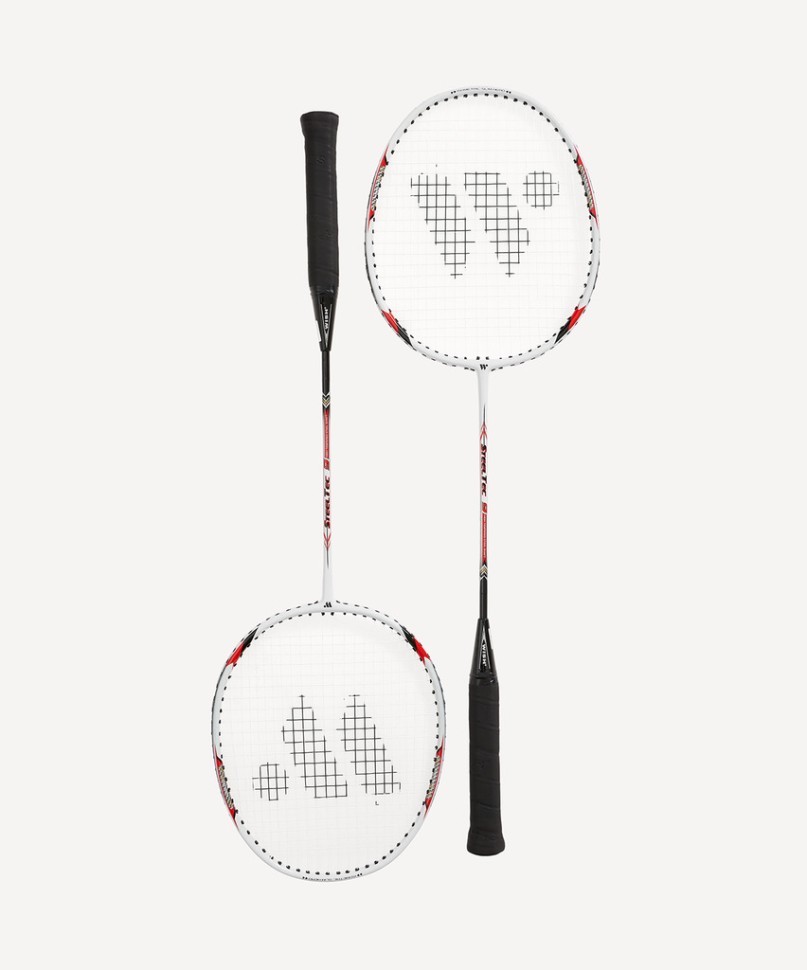 Набор для бадминтона WISH Steeltec 9, 2 ракетки, белый/красный (1585197)