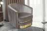 Кресло велюровое серо-коричневое 82*91*83см (TT-00005094)