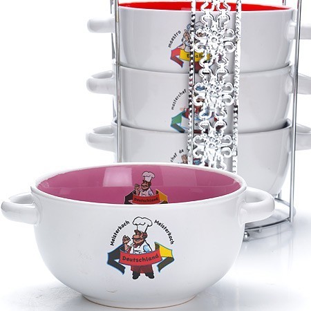 Набор супниц 5пр 540мл на подставке LR (27317)