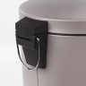 Ведро-контейнер для мусора урна с педалью Laima Classic 12 л серое матовое металл 604944 (1) (91939)