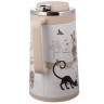 Термос со стеклянной колбой, 950 мл, крышка с клапаном, серия "парижские коты" Agness (734-207)