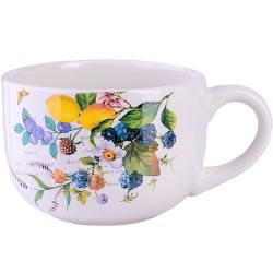 Кружка-супница 550мл Лесные ягоды с лимонами доломит LR (60143) Кружка-супница 550мл Лесные ягоды с лимонами доломит LR (60143)