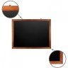 Доска для мела магнитная 60х90 см черная деревянная окрашенная рамка Brauberg 236891 (1) (90870)