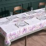 Скатерть "ирисы" 140х300см ,белый, 100% хлопок,твил пропитка Lefard (850-743-24)