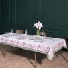 Скатерть "ирисы" 140х300см ,белый, 100% хлопок,твил пропитка Lefard (850-743-24)