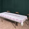 Скатерть "ирисы" 140х300см ,белый, 100% хлопок,твил пропитка Lefard (850-743-24)
