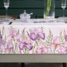 Скатерть "ирисы" 140х300см ,белый, 100% хлопок,твил пропитка Lefard (850-743-24)