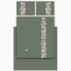 Кпб, евро, "irises" зеленый, сатин, хлопок 100%, подод.200х220-1шт, пр.240х240-1шт, нав.50х70-2шт Lefard (989-001-13)