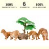 Набор фигурок животных серии "Мир диких животных": Семья ягуаров, 6 предметов (MM201-007)