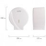 Диспенсер для туалетной бумаги LAIMA PROFESSIONAL ORIGINAL Сист T2 малый белый 605766 (1) (94966)