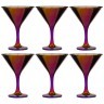 Набор 6 бокалов для мартини 190 мл "королевская фуксия" Акционерное Общество (194-393)