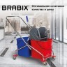 Тележка уборочная Brabix 2 съемных ведра 25 л механич. отжим металлический каркас 601499 (1) (90120)