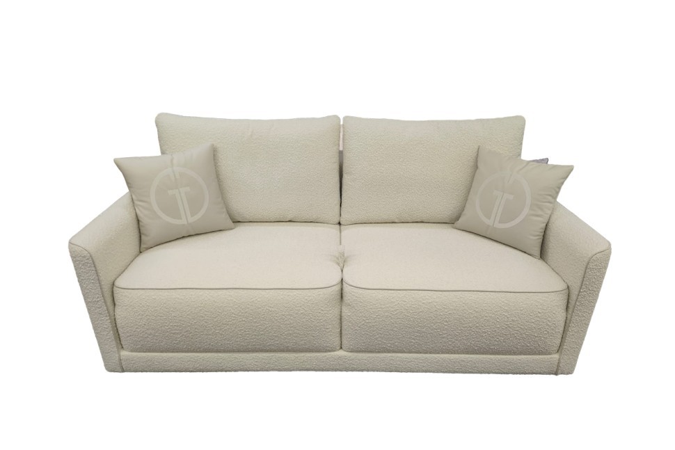 Диван Portofino 200 двухм раскл с кантом букле экрю Orso Ecru+Enzo000 (TT-00016898)