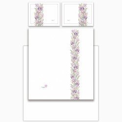 Кпб, евро, "irises" белый, сатин, хлопок 100%, подод.200х220-1шт, пр.240х240-1шт, нав.50х70-2шт Lefard (989-001-15)