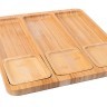 Набор 4пр (поднос + 3 подставки) из бамбука 32х32х2см Mayer&Boch (28319)