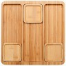Набор 4пр (поднос + 3 подставки) из бамбука 32х32х2см Mayer&Boch (28319)