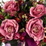 Композиция из искусственных цветов "розы и мальва" длина=50 см.высота=40 см. INGROFLOR (309-508)