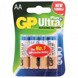 Батарейки алкалиновые GP Ultra Plus LR06 (AA) 4 шт 15AUP-2CR4 (76381)