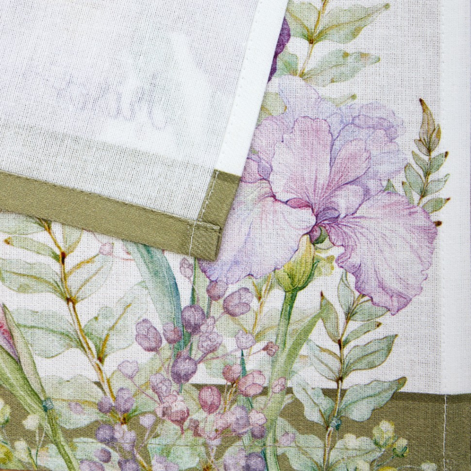 Набор полотенец из 2 шт "ирисы"40х60см, 100% хлопок,белый ,твил Lefard (850-743-63)