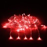 Светодиодная гирлянда для дома (красный свет) Vegas Занавес 156 LED, 12 нитей, 1,5х1,5 м, 220V 55080 (64451)