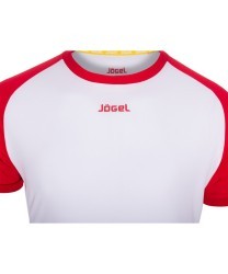 Футболка футбольная JFT-1011-012, белый/красный, детский (437536)