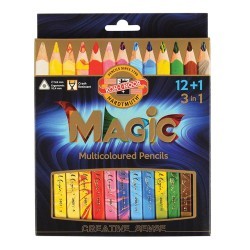 Карандаши многоцветные трехгранные утолщенные KOH-I-NOOR Magic 13 шт 5,6 мм 3408013001KS (64600)