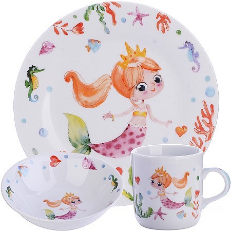 Детский набор 3пр "РУСАЛОЧКА" LR (х12) " (31434)