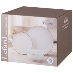 Набор посуды обеденный lefard "traditions" на 4 пер. 12 пр., белый (581-024-11) 