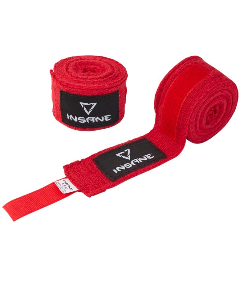 Бинт боксеркий INSANE CRUSHER, хлопок, красный, 3,5 м (2114217)