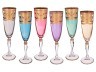 Набор бокалов для шампанского из 6 шт. "венециано" 200 мл.высота=24 см. (кор=1набор.) ART DECOR (326-013)