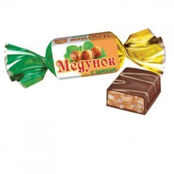 Конфеты шоколадные СЛАВЯНКА Медунок с орехом и мягкой карамелью 1000 г 622596 (1) (96146)