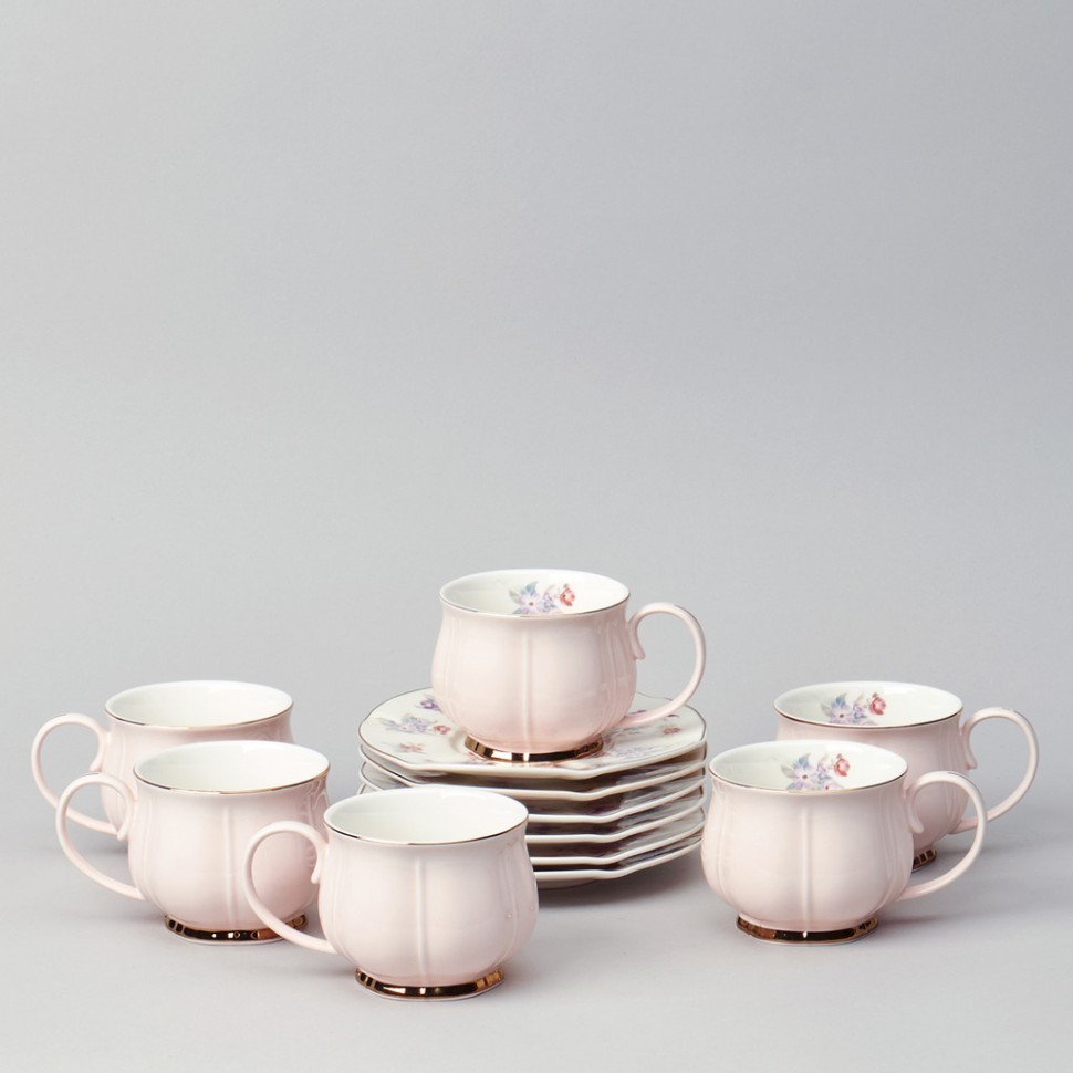 Чайный набор lefard "времена года" на 6 пер. 12 пр. 250 мл розовый Lefard (42-566)