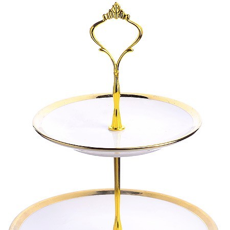 Конфетница 3ярус 15-20-25см фарфор LR (60013)