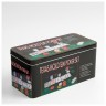 набор для покера карты 2 колоды 200 фишек с номиналом 60х90 см 456135 (1) (91077)