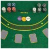 набор для покера карты 2 колоды 200 фишек с номиналом 60х90 см 456135 (1) (91077)