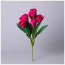 Букет искусственный из 9 тюльпанов длина=44см , цвет малиновый мал.уп.=24шт Lefard (535-337)