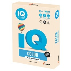 Бумага цветная для принтера IQ Color А4, 80 г/м2, 500 листов, кремовая, CR20 (65394)
