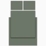 Кпб, евро, "solid" зеленый, сатин, хлопок 100%, подод.200х220-1шт, пр.240х240-1шт, нав.50х70-2шт Lefard (989-001-16)