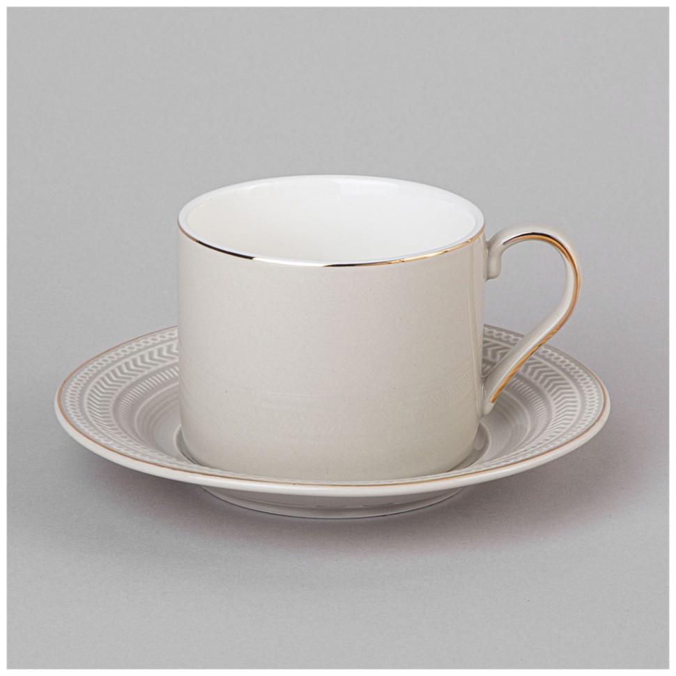 Чайная пара lefard "top style" 250 мл светло-серая Lefard (42-543)